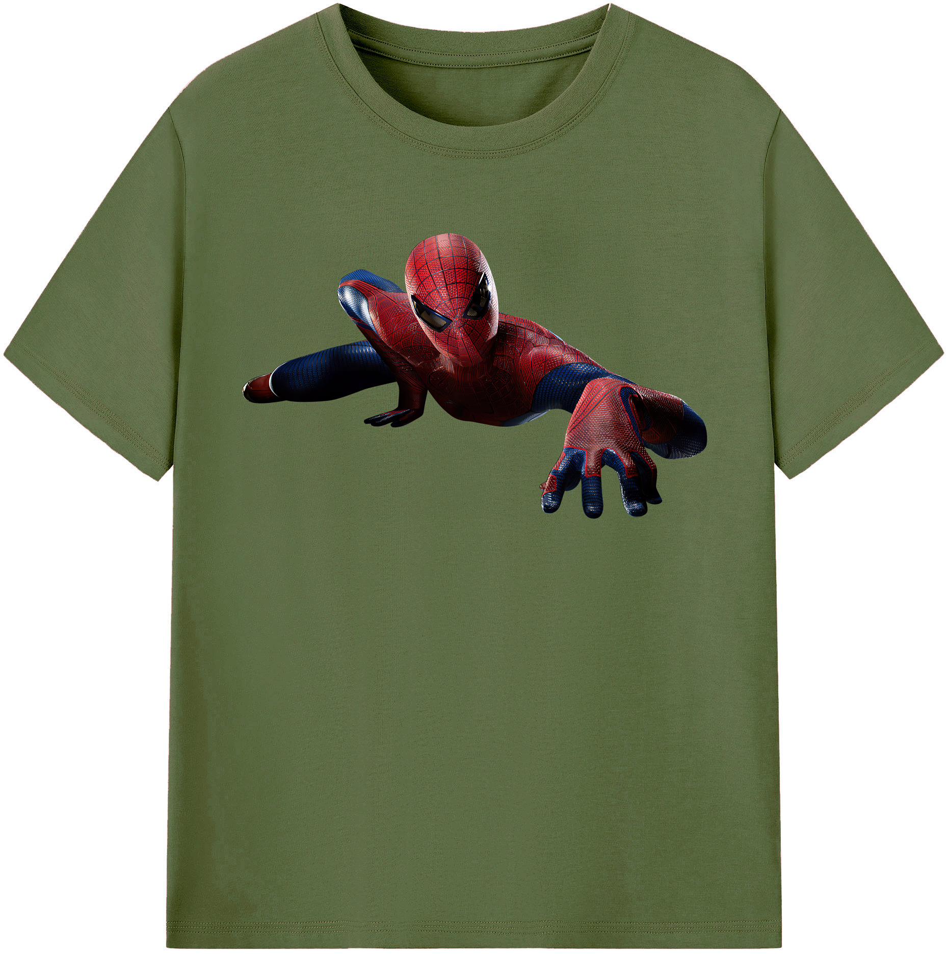（画像用） Spider Man スパイダーマン 綿100％半袖Tシャツ（フロントプリント）